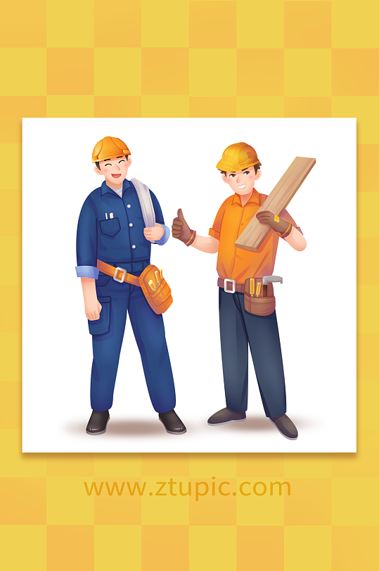 电力工人插画图片-电力工人插画素材下载-众图网
