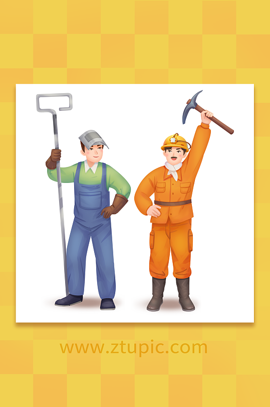 电力工人插画图片-电力工人插画素材下载-众图网
