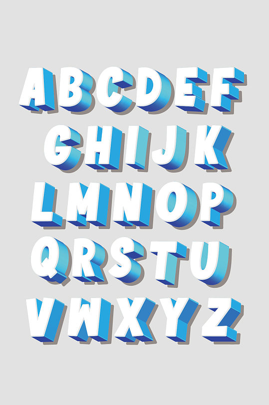 矢量个性英文字母