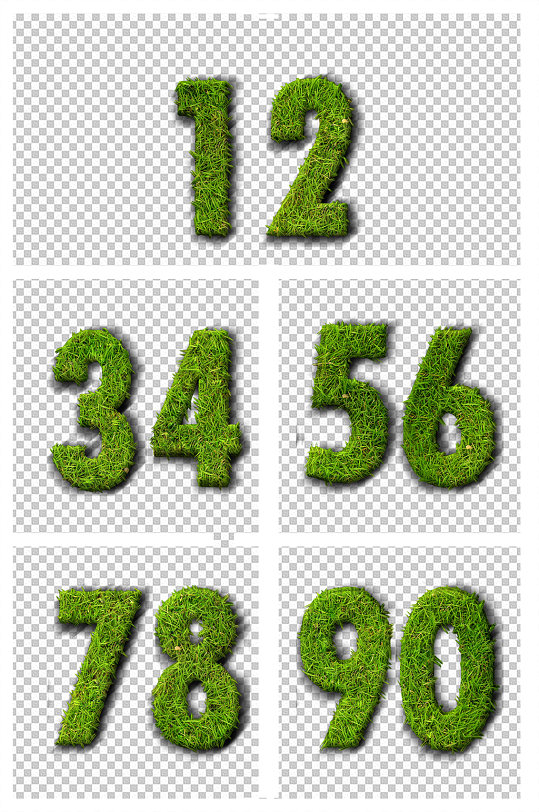 绿色数字字体设计