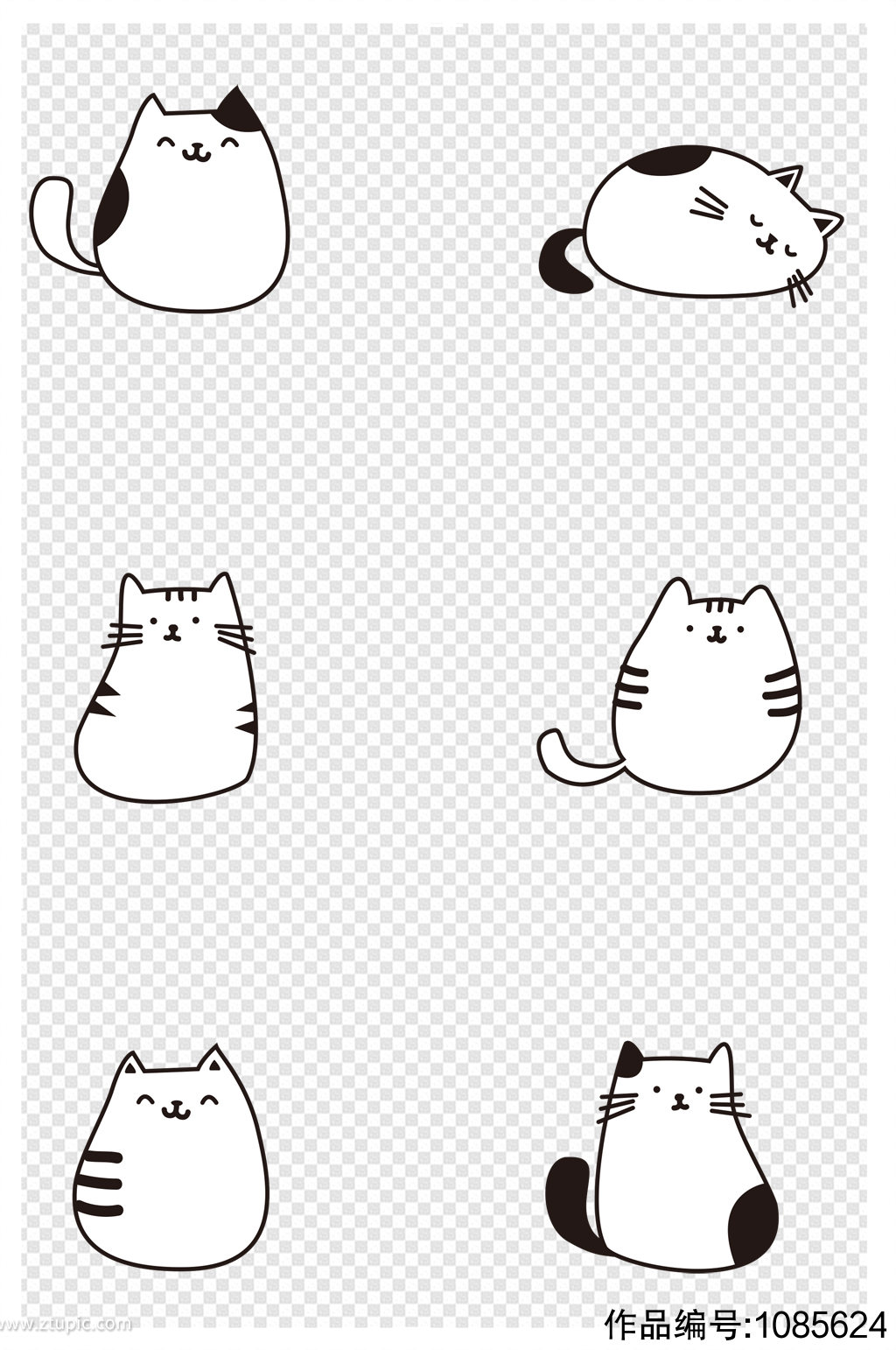 可爱小猫简笔画画法图片步骤（儿童科技主题绘画） - 有点网 - 好手艺