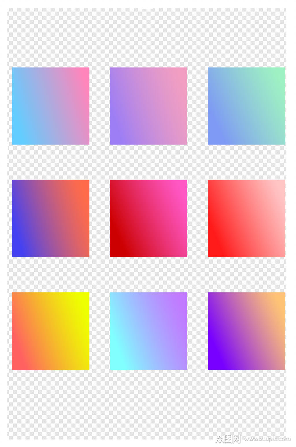 渐变色色彩方块预设配色模板下载-编号1170280-众图网