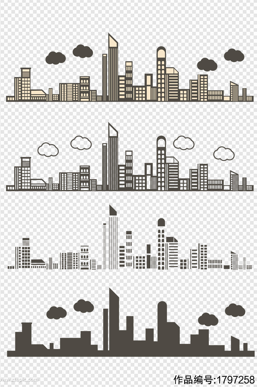 都市高楼大厦矢量图图片素材免费下载 - 觅知网
