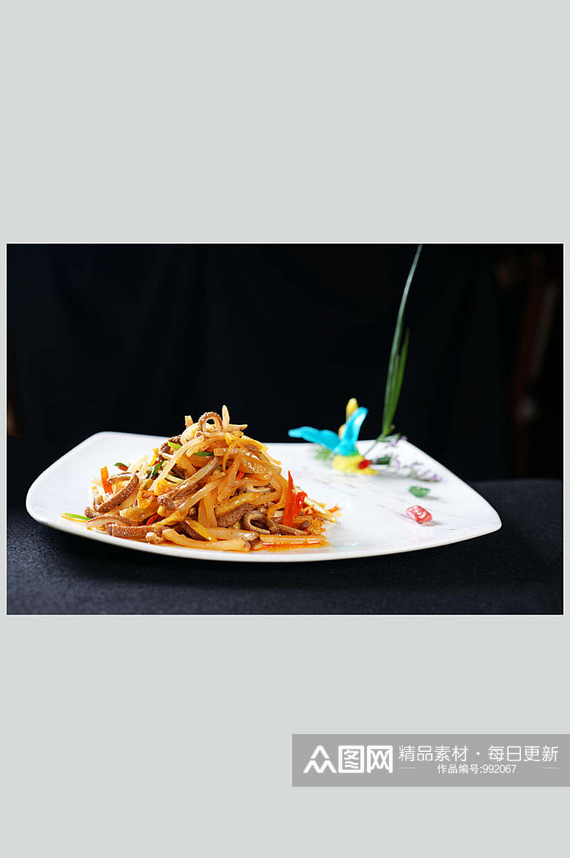 热川-酸萝卜炒羊肚家常菜美食图片素材
