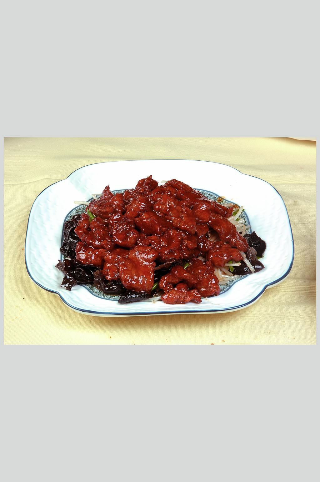 牛柳炒时蔬素材