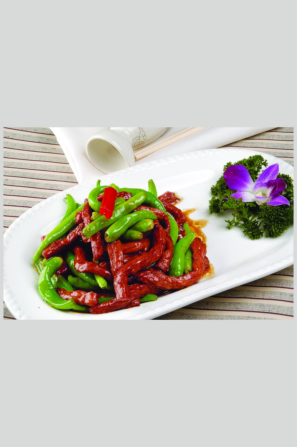 杭椒牛柳素材