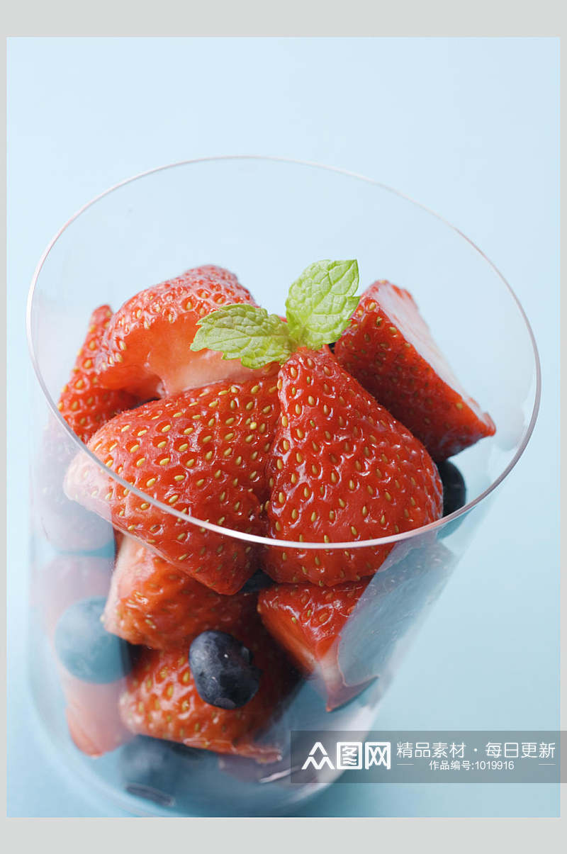 草莓蓝莓素材