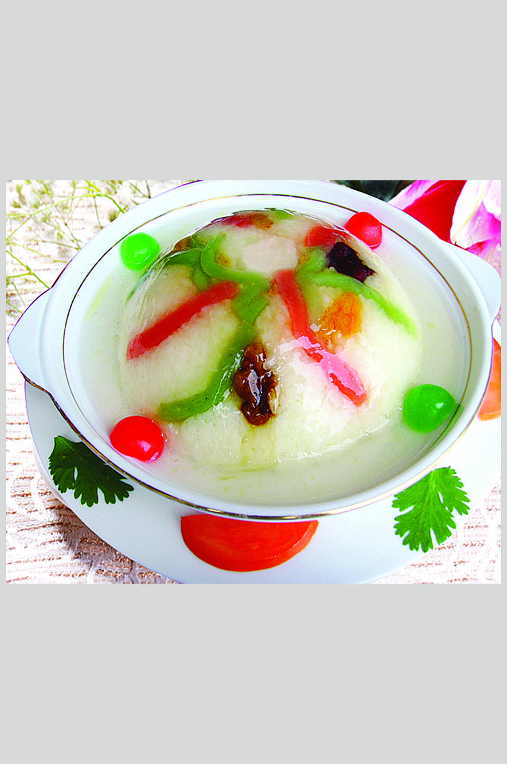 蜜汁八宝饭素材