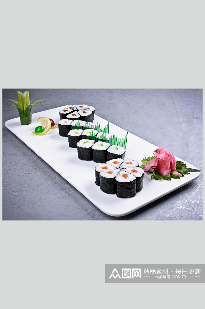 细卷寿司美食餐饮图片素材