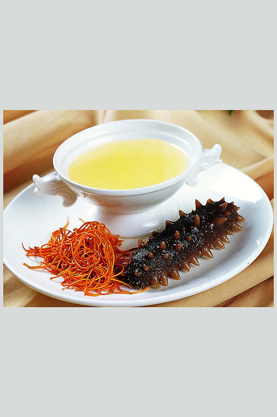 清鸡汤虫草花炖辽参