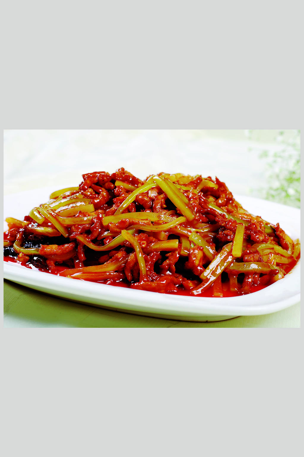 鱼香炒肉丝素材