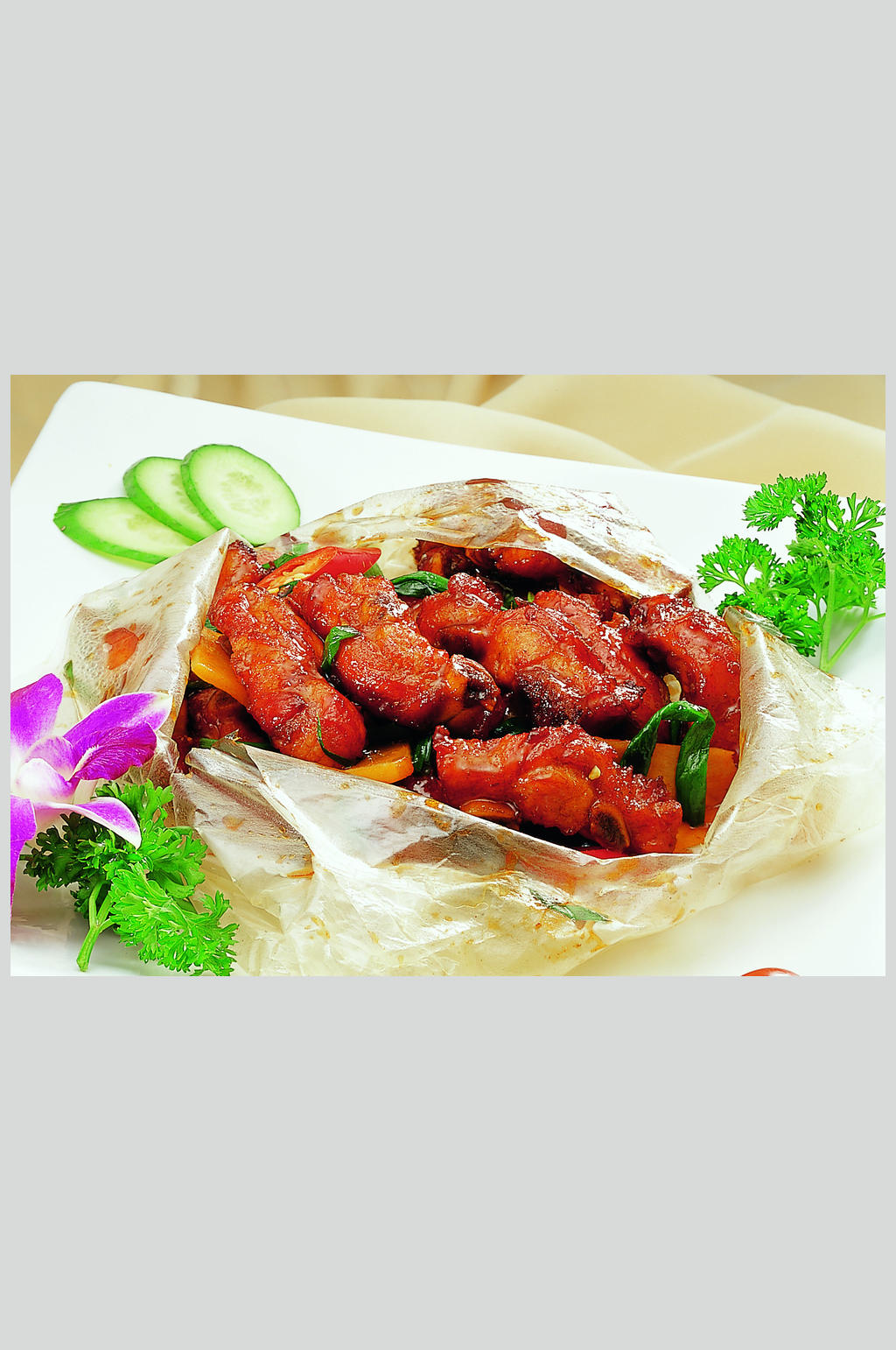 徐记纸包骨美食餐饮图片素材