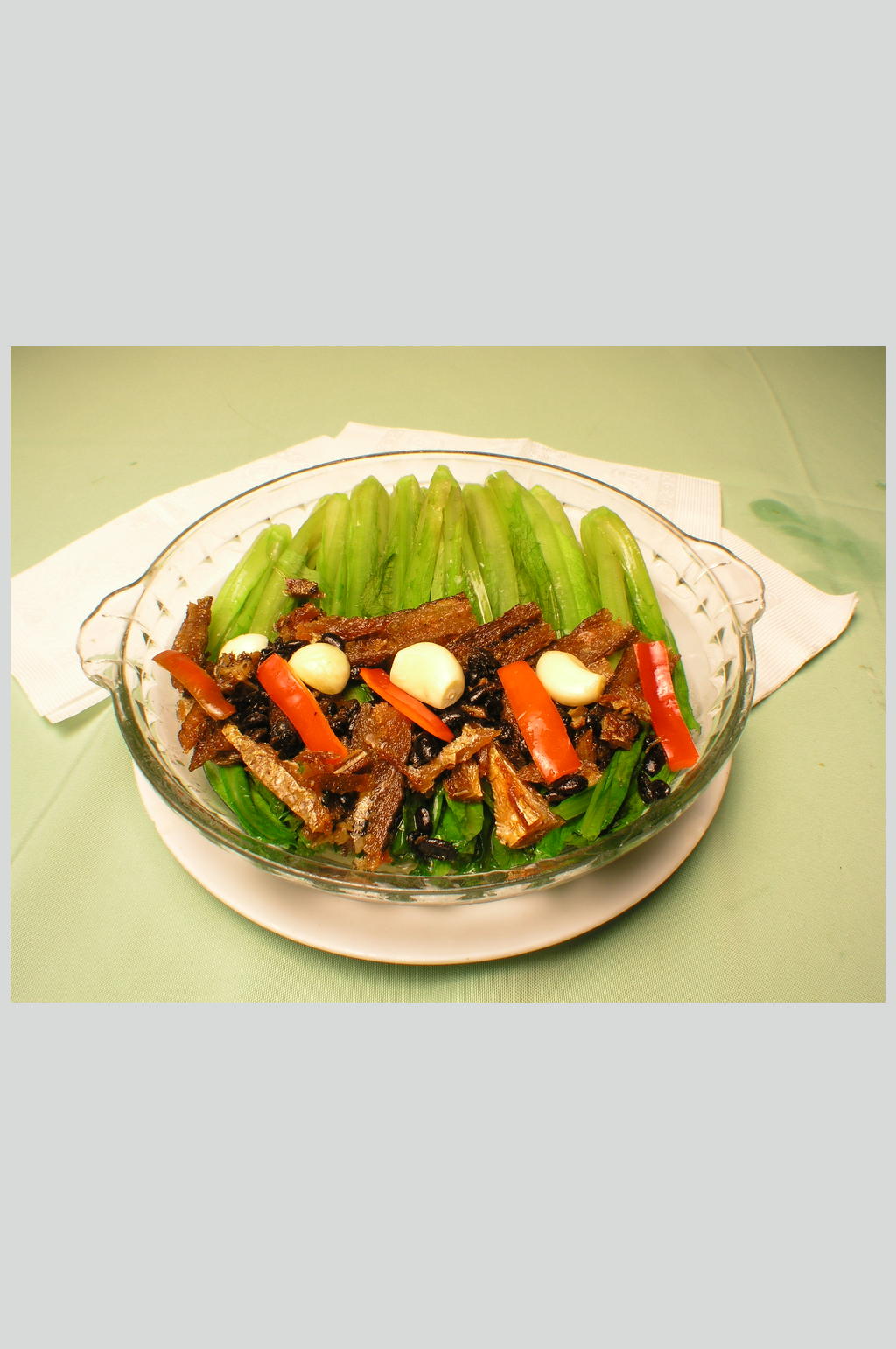 豆豉鲮鱼油麦菜素材
