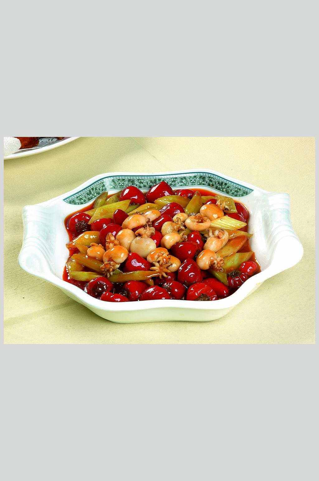 泡椒墨鱼仔素材