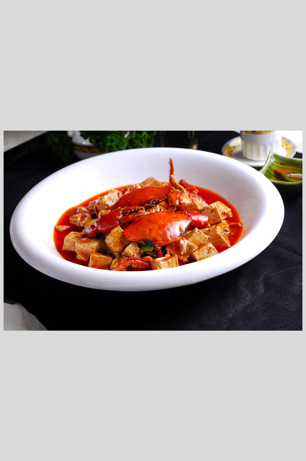 老豆腐烧肉蟹素材