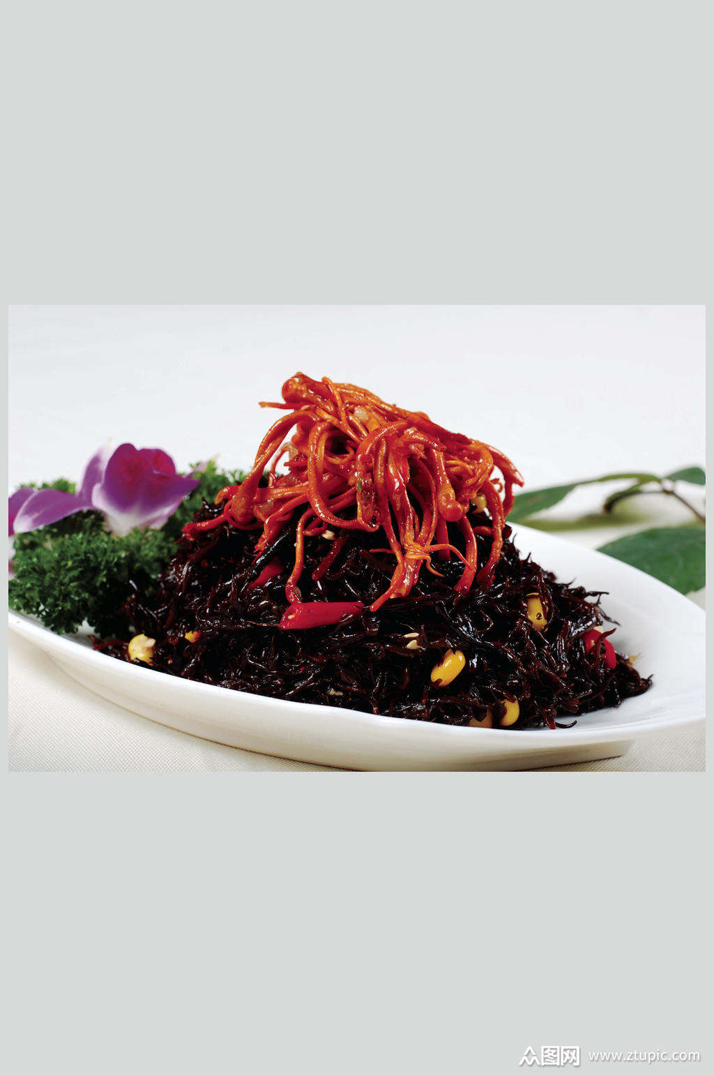 虫草花拌长寿菜