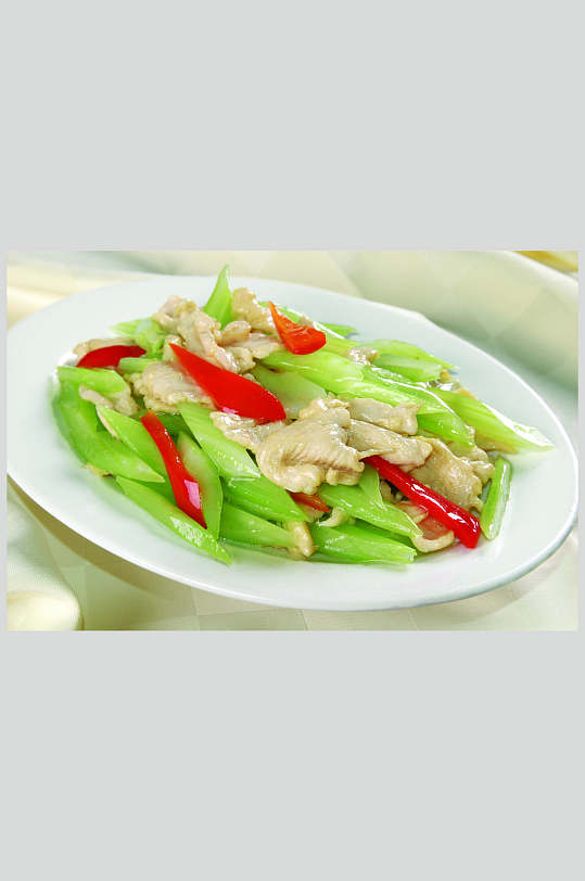 西芹溜鸡片