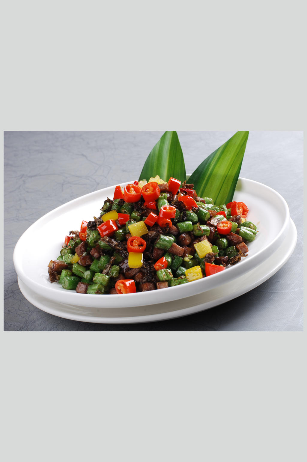 橄榄菜四季豆素材