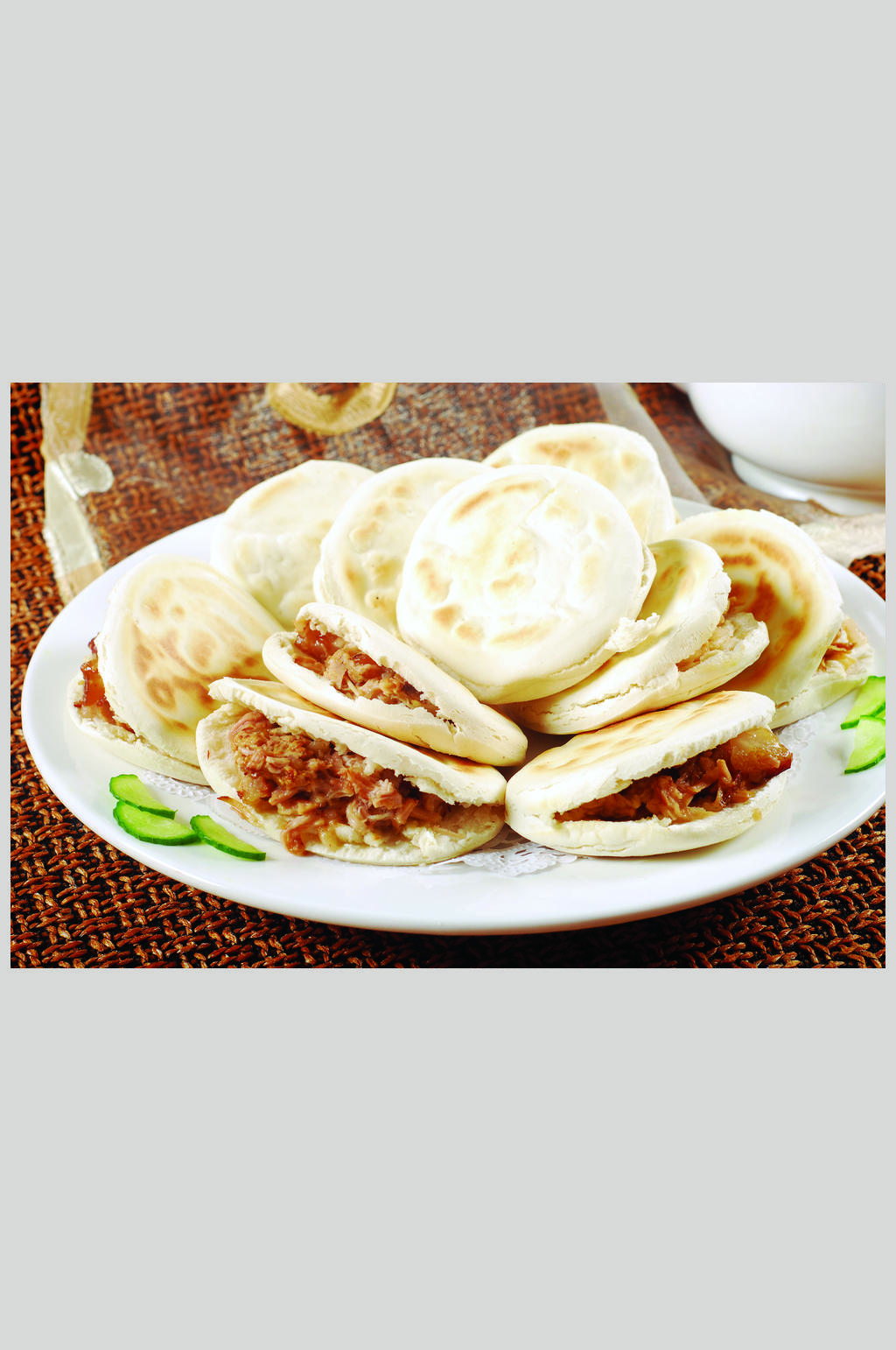 建行肉夹馍美食高清图片素材