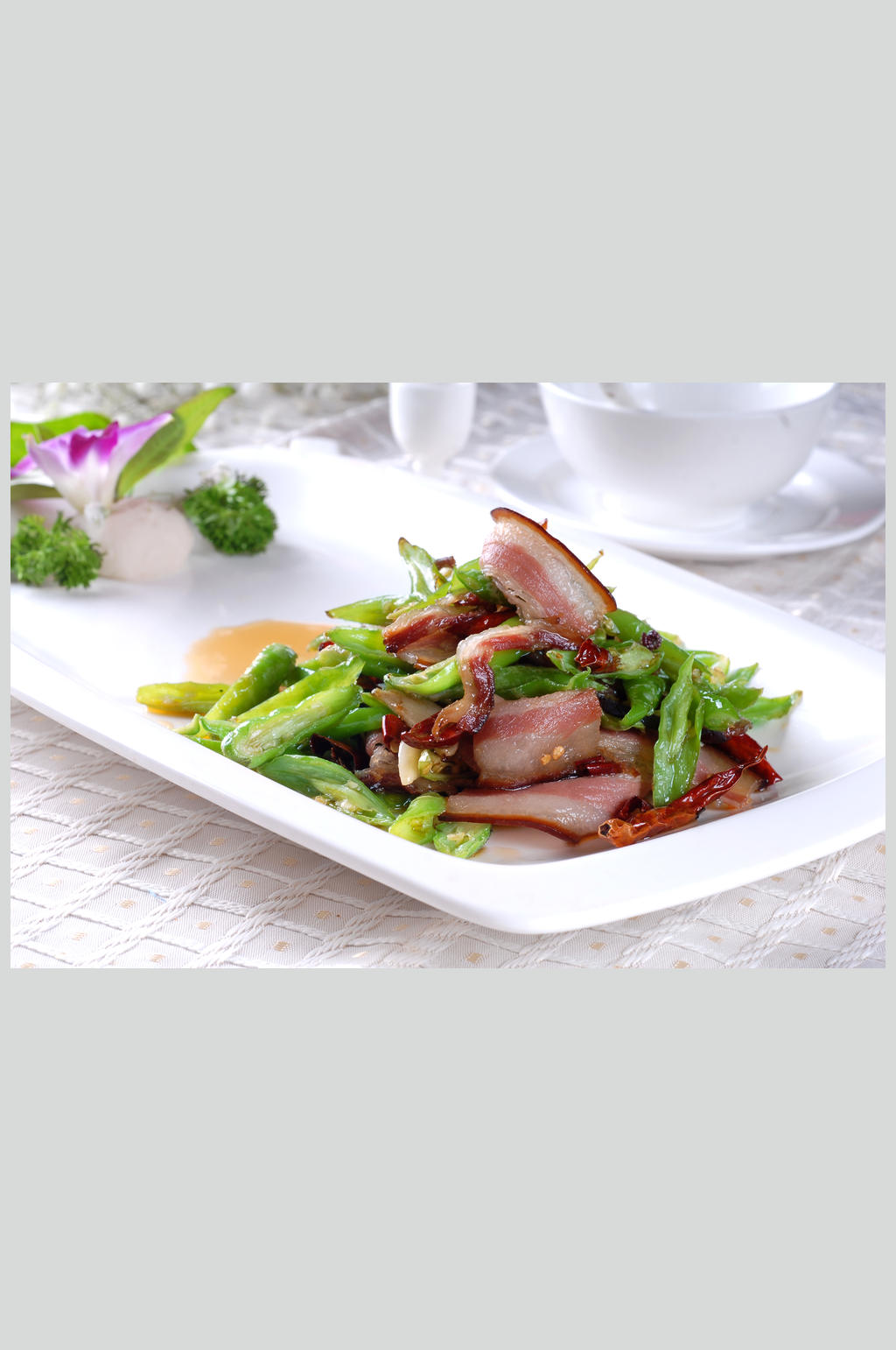 青椒炒酱肉素材