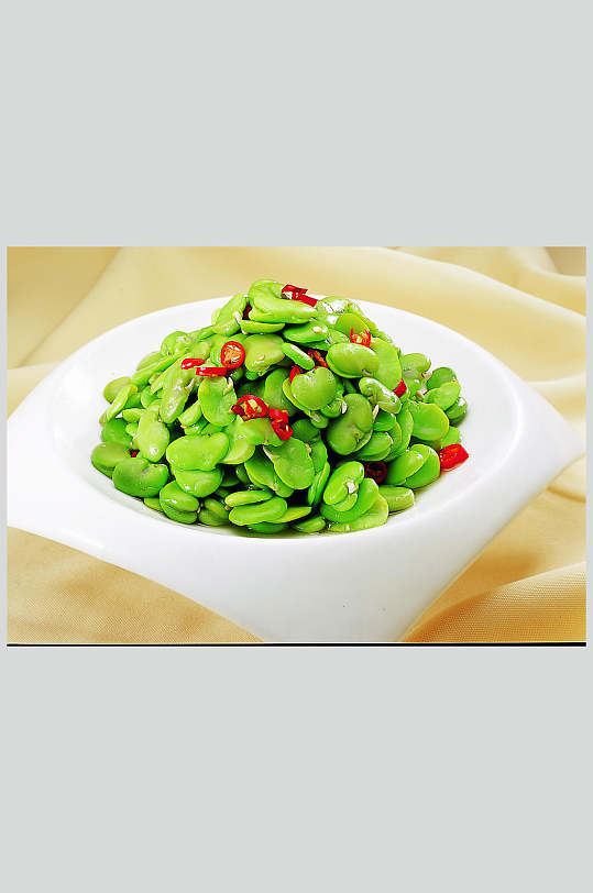 蒜香鲜蚕豆美食餐饮图片