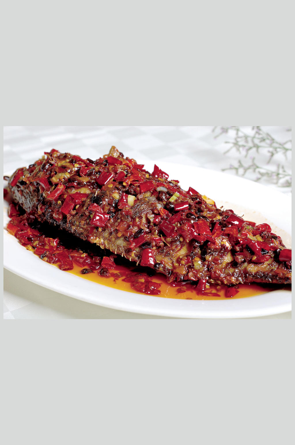 炝锅烧鲳鱼家常菜美食图片素材