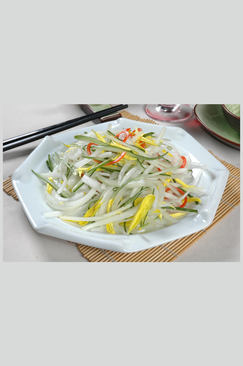 美菊拌三丝素材
