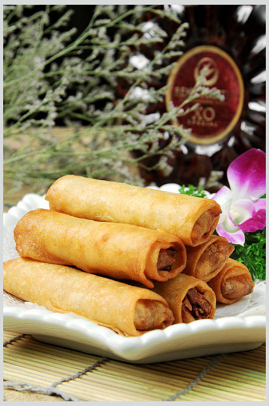 春卷美食图片