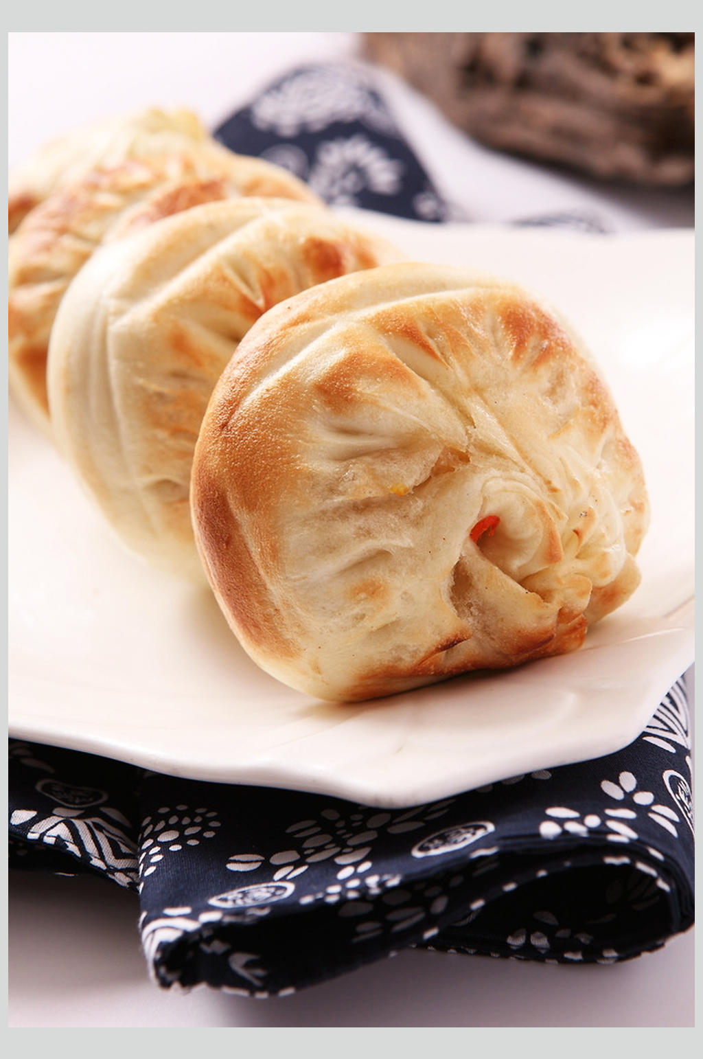 肉末生煎包子美食素材