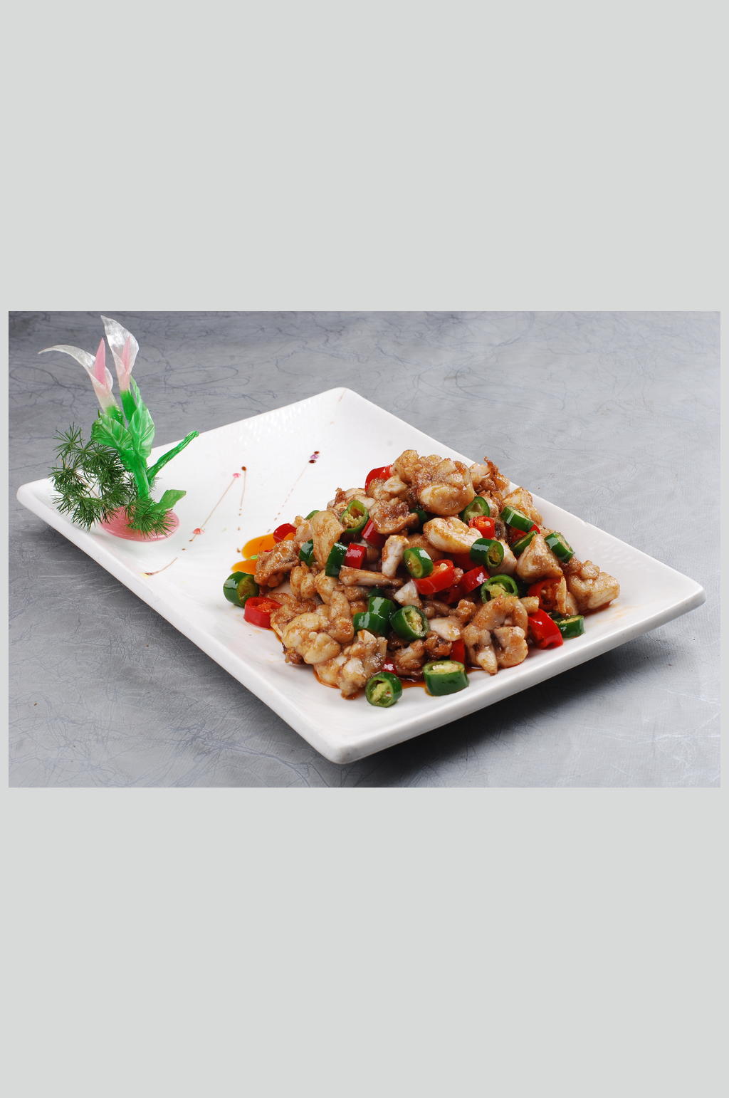 美椒牛蛙美食高清图片素材