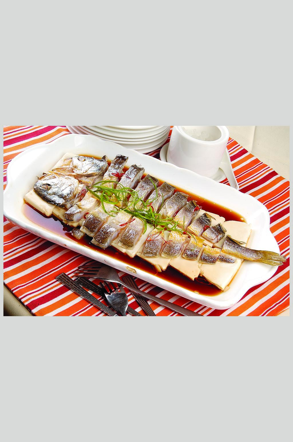 豆腐蒸黄鱼鲞素材
