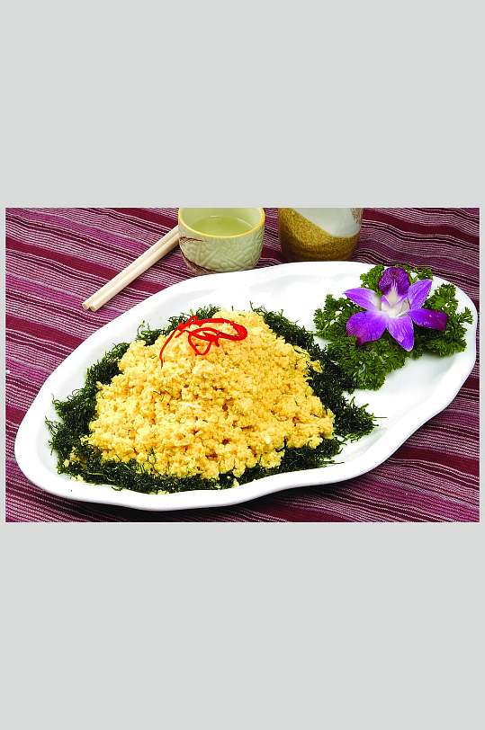 蟹黄蛋美食高清图片