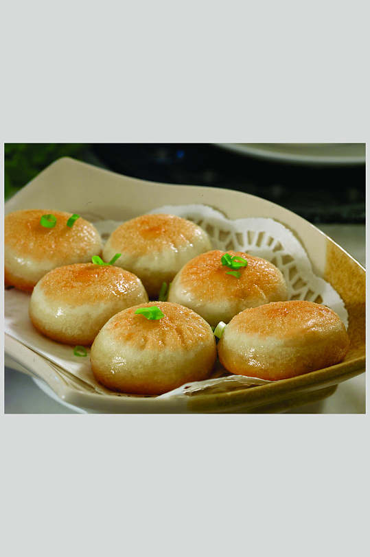 香煎菜肉包美食餐饮图片