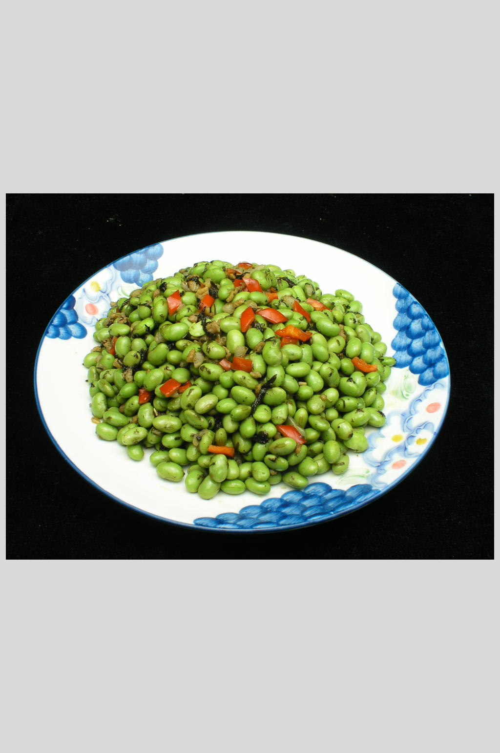 榄菜肉碎毛豆仁素材
