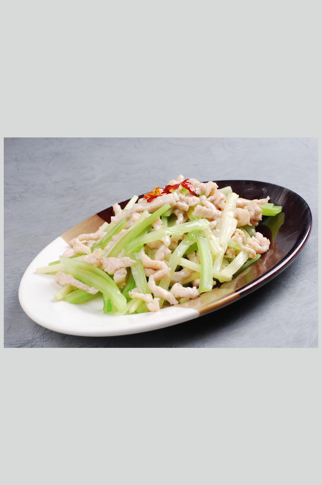 西芹炒肉丝素材