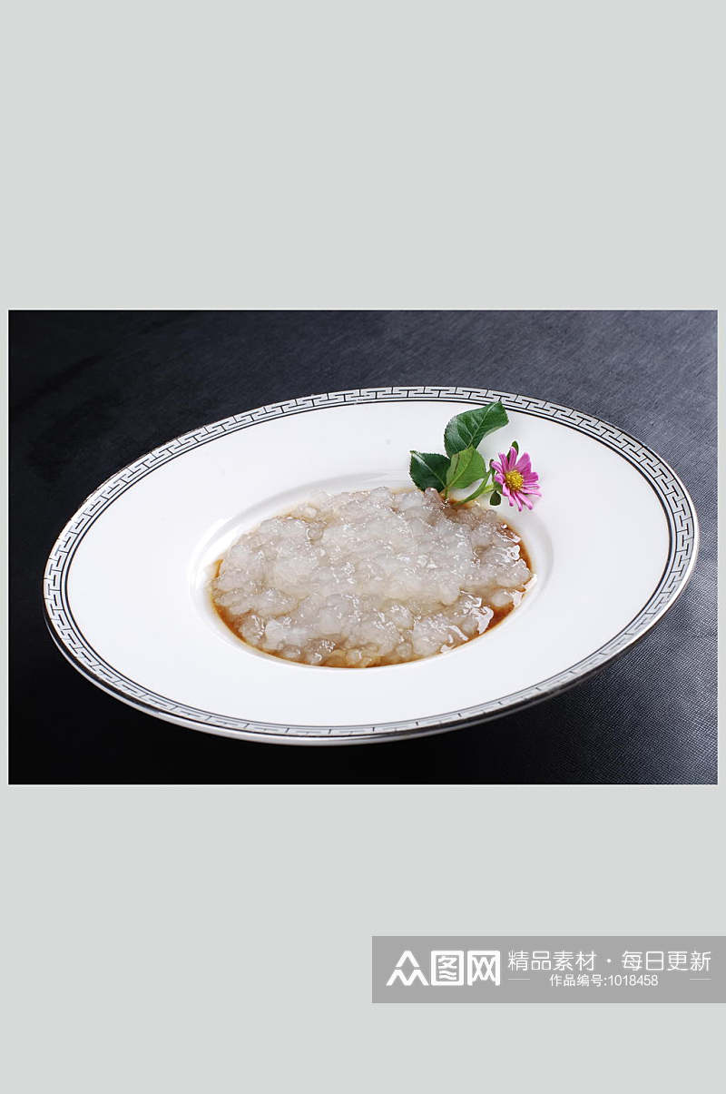 枣茸炖雪蛤素材