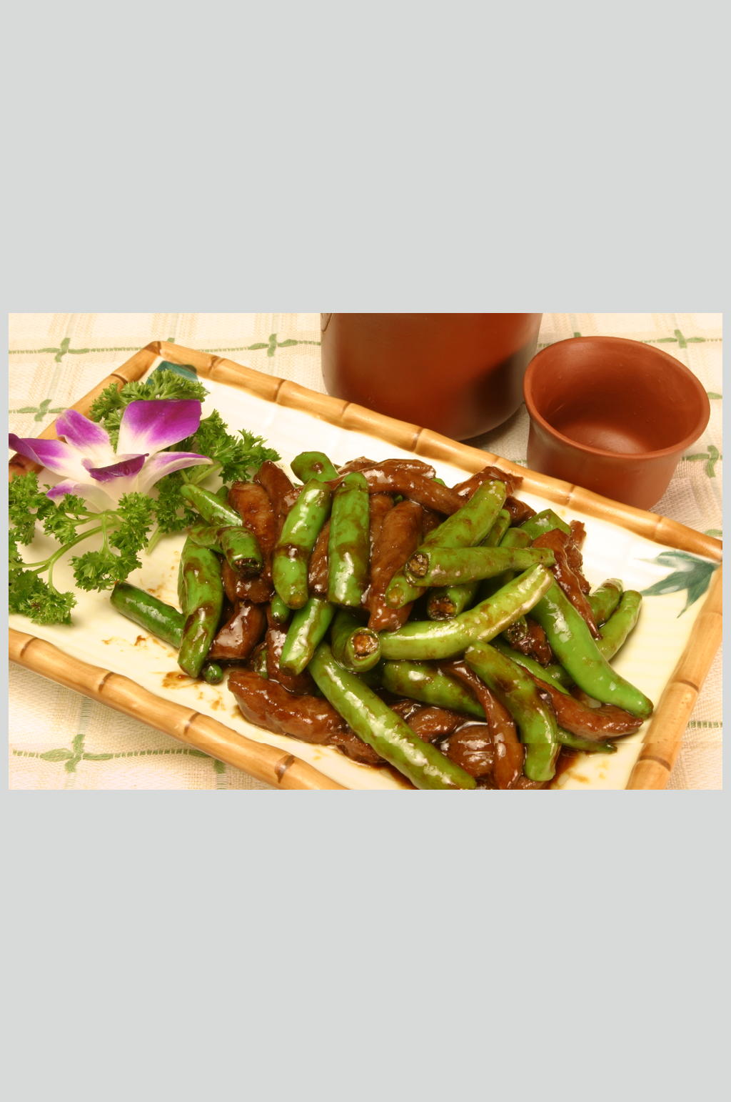 杭椒炒牛柳素材