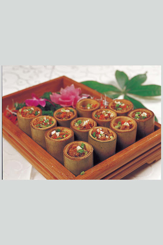 餐饮美食高清图片竹筒蒸牛肉