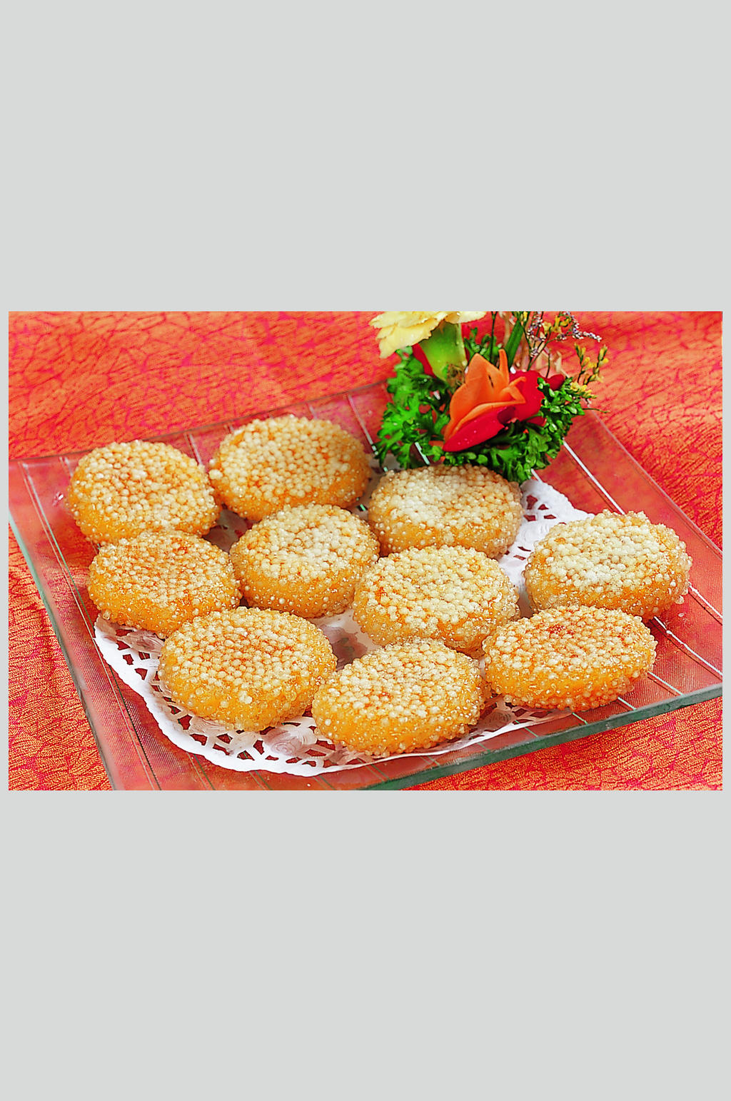 西米南瓜饼素材
