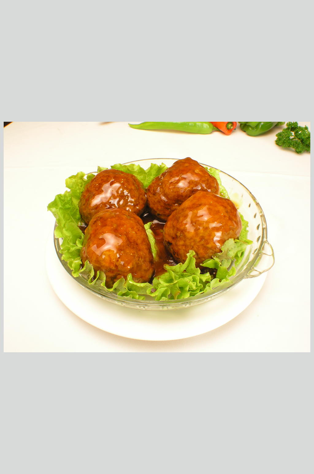 红烧狮子头美食高清图素材