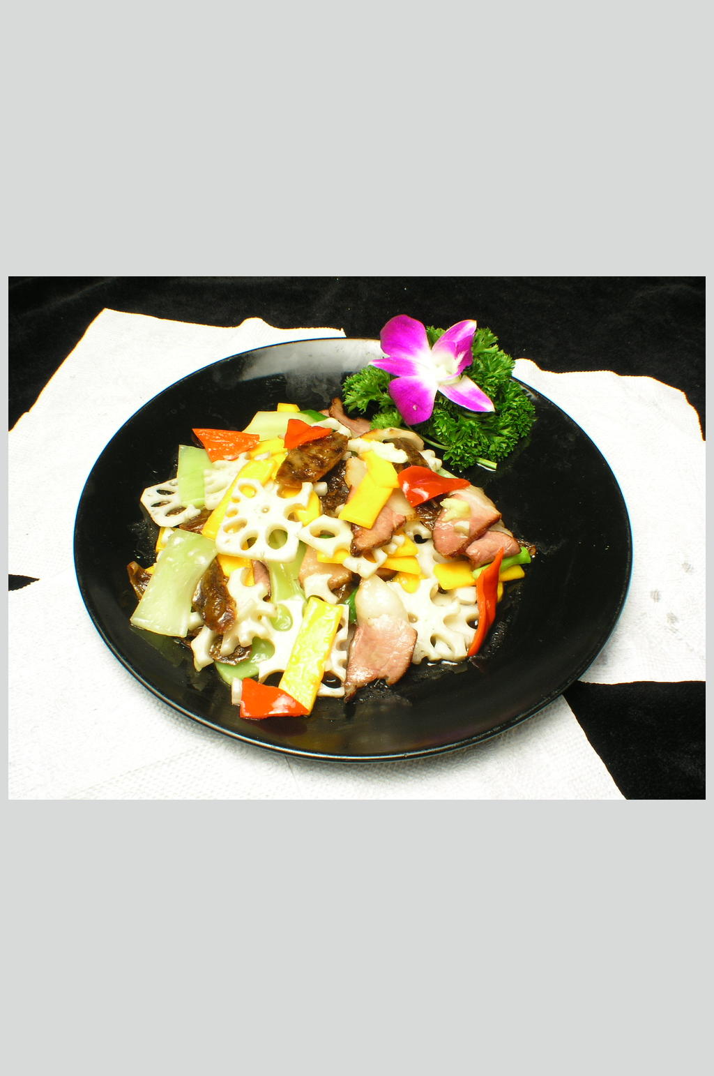 金瓜莴笋炒腊味素材