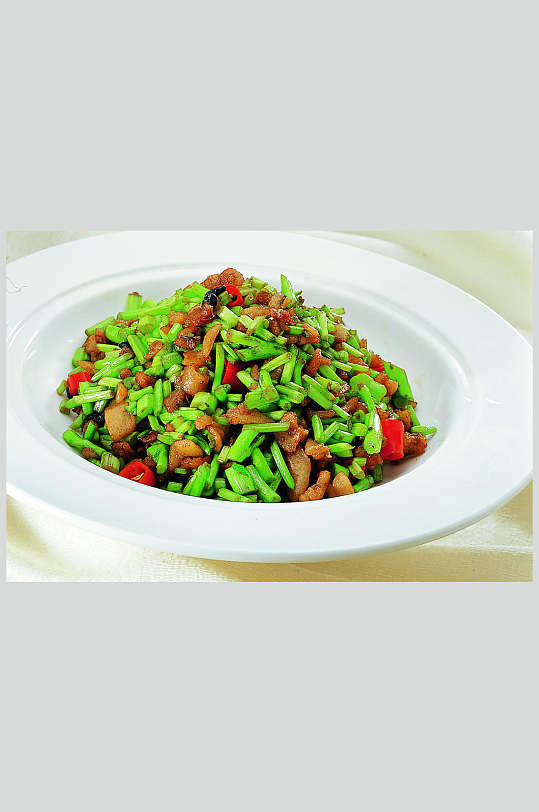 时令菜梗炒油渣