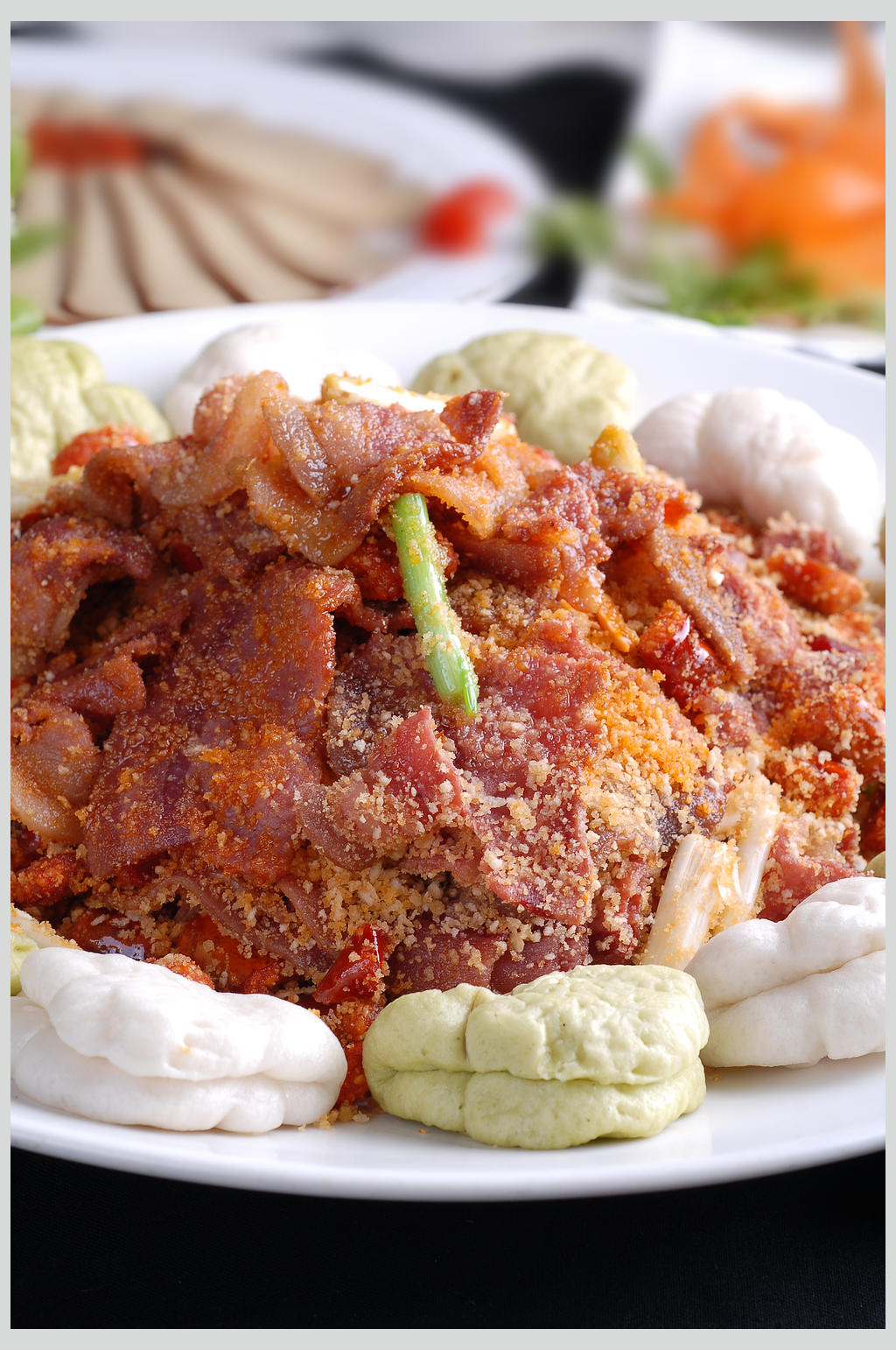 餐饮美食高清图片金沙培根肉素材