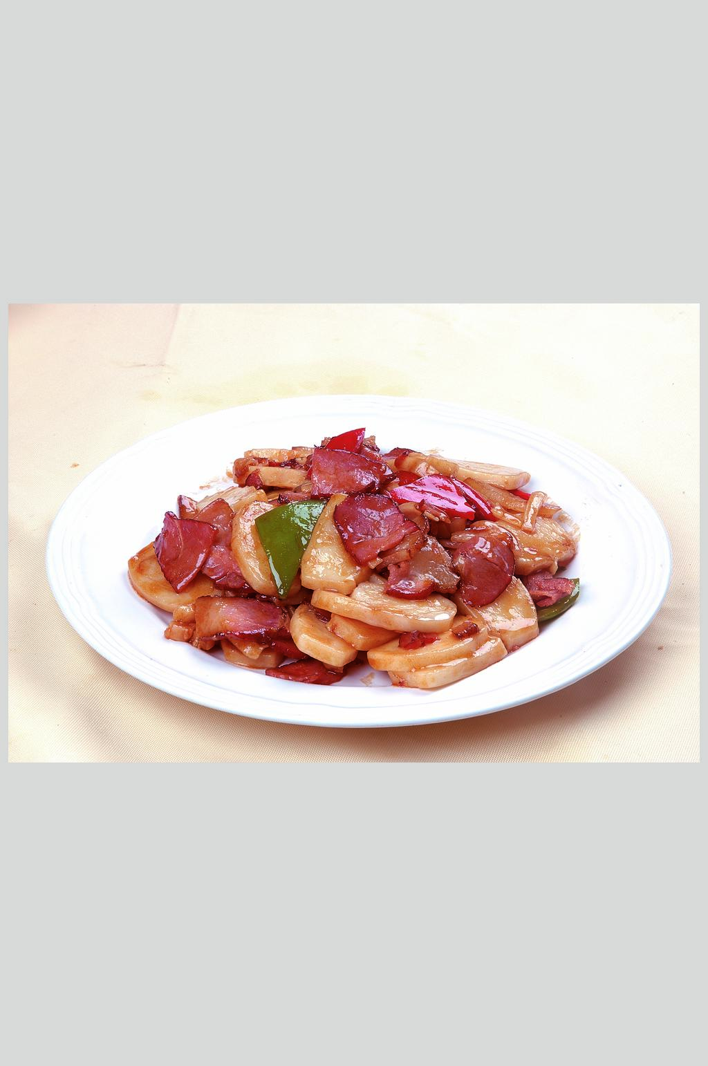 年糕炒腊肉素材