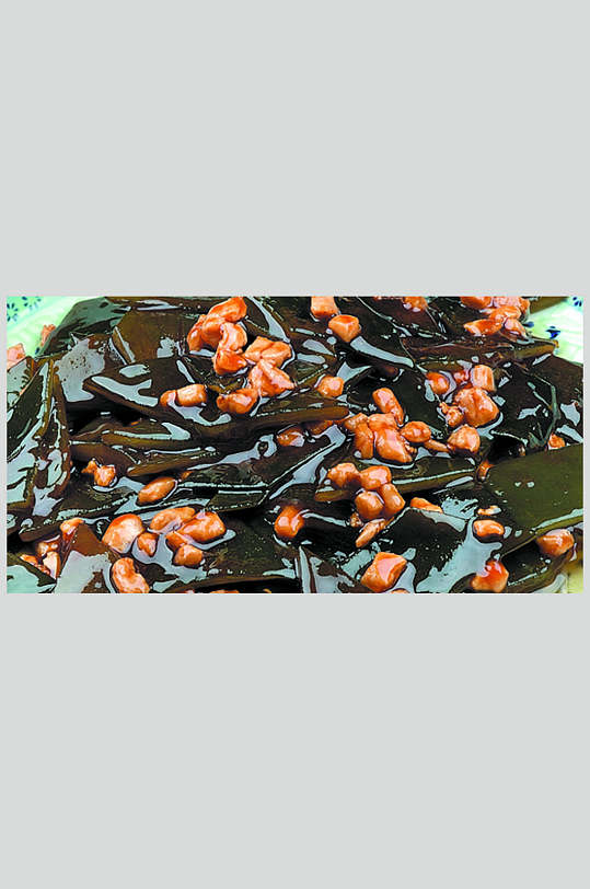 肉丁老海带食物高清图片