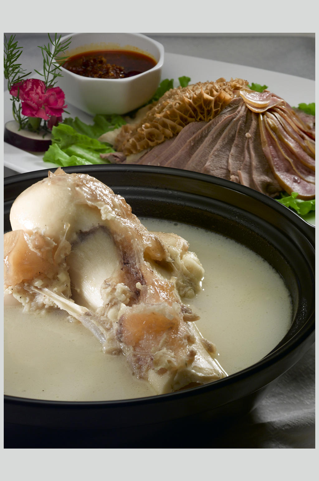 老牛骨汤灼肺片美食高清图片素材