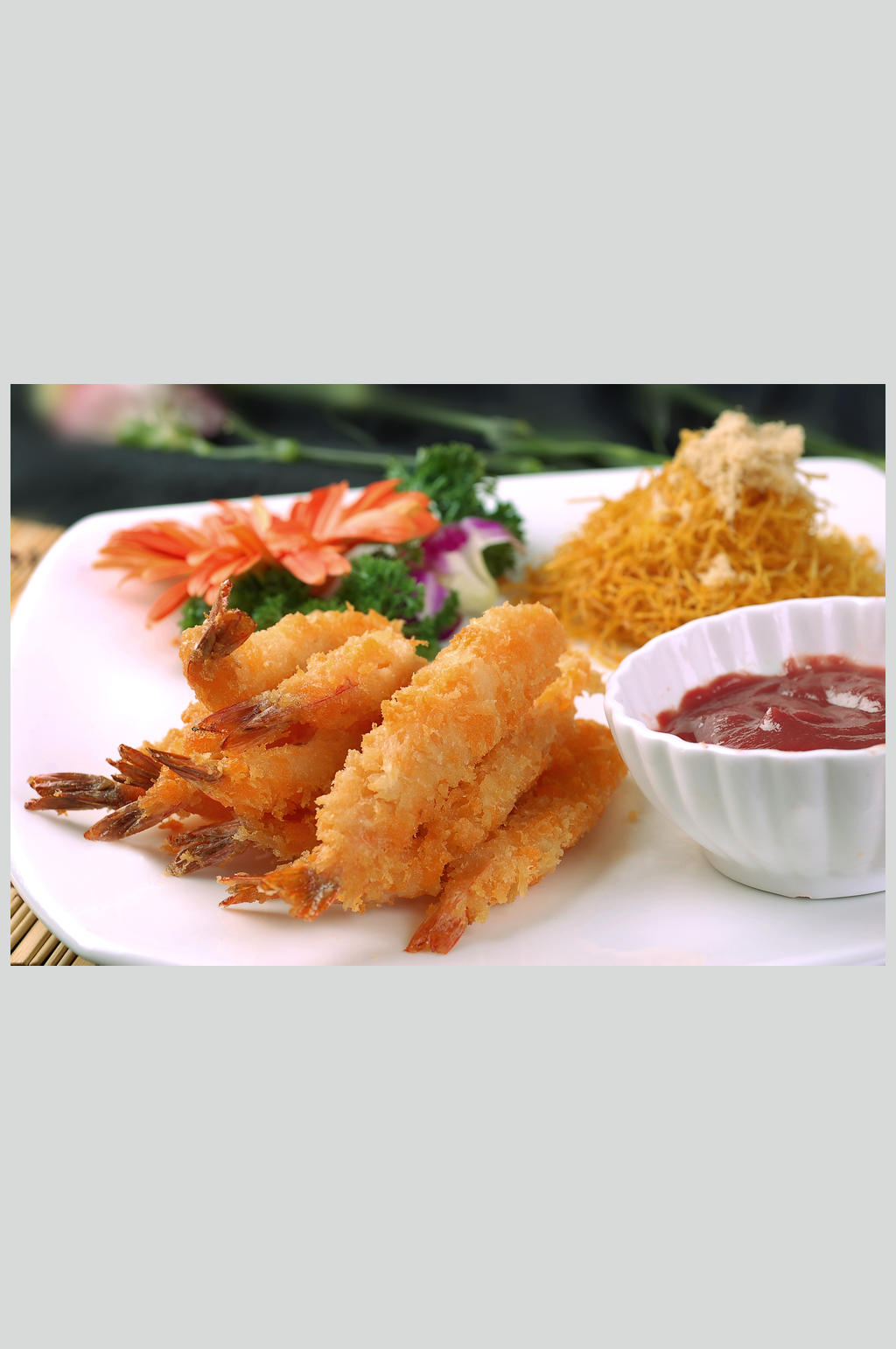 餐饮美食高清图片韩式芙蓉虾素材