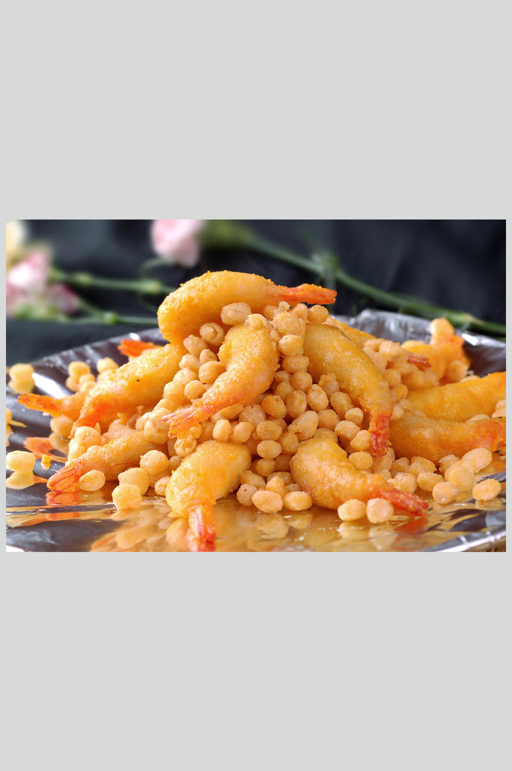 餐饮美食高清图片金沙脆皮虾素材
