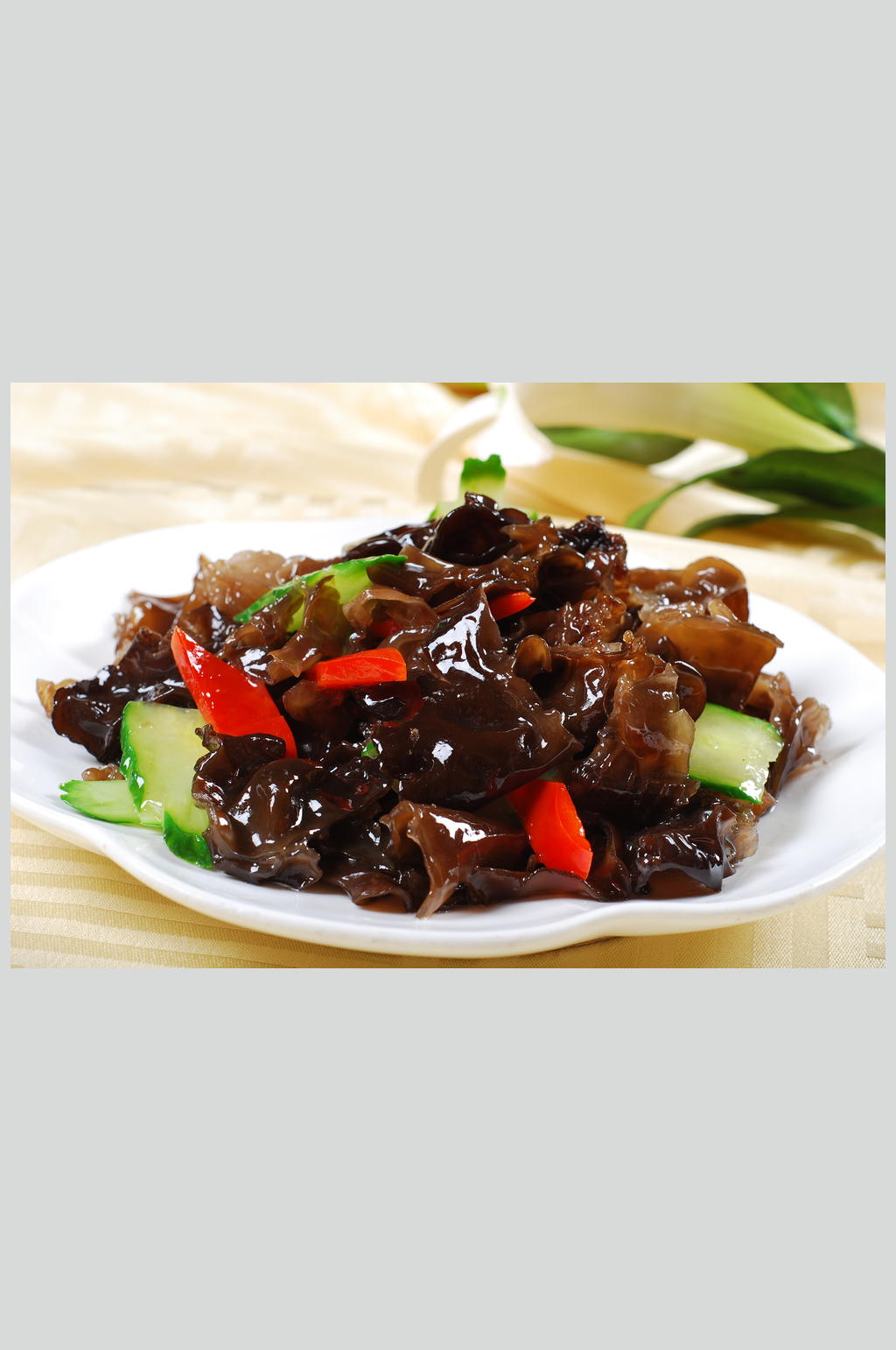 清炒木耳素材