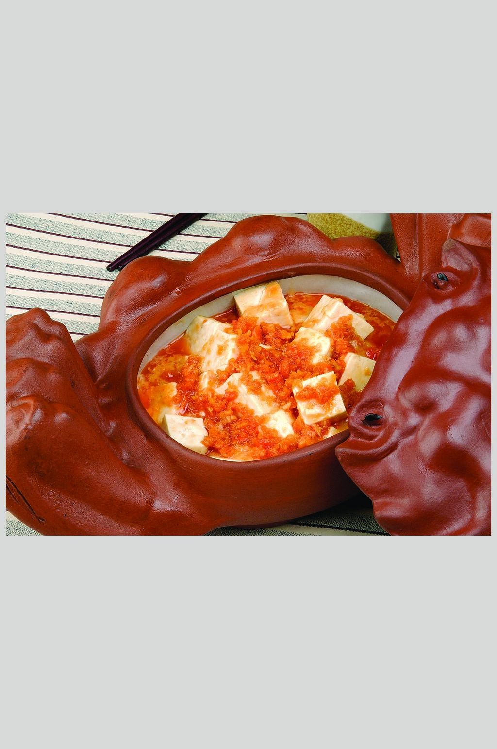 蟹粉扒豆腐素材